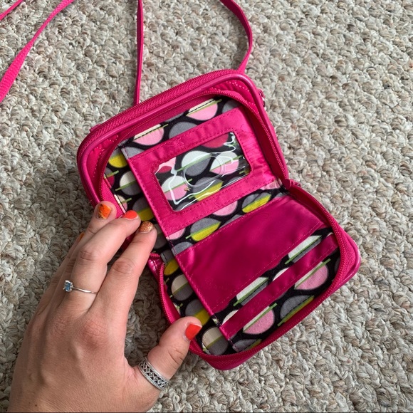 Pink Vera Bradley Crossbody Wallet - Picture 3 of 7